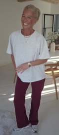 ROBIN wide leg jeans burgundy
