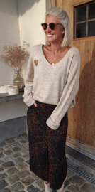 LEO jeans skirt chocolat