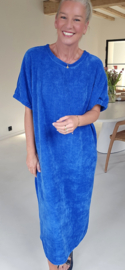 MANDIE soft velvet maxi dress kobalt blue