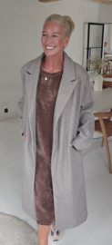 CARA maxi coat taupe