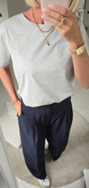 BASIC cotton T-shirt mêlee grey