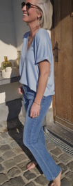 INA viscose tee soft blue