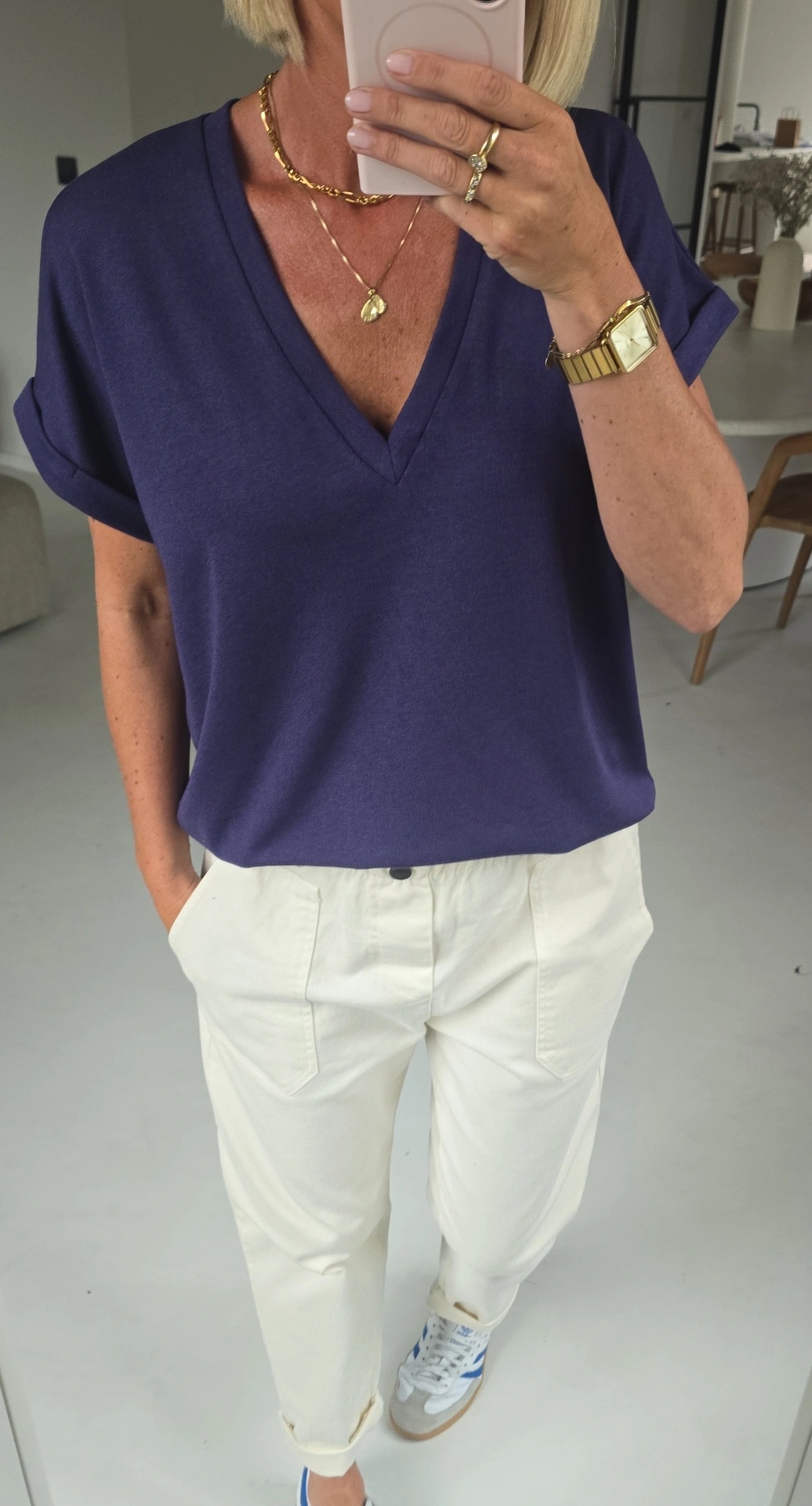 INA viscose tee navy