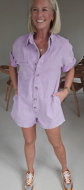 JINA jeans playsuit lilac
