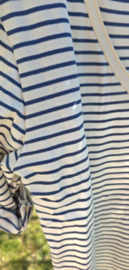 SOPHIA striped v-neck longsleeve jeans blue