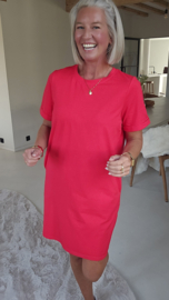 CINNE cotton tee dress red