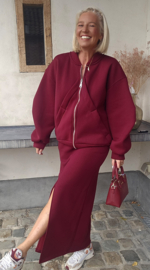 LIZ sweatshirt skirt burgundy