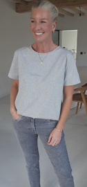 BASIC cotton T-shirt mêlee grey