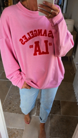 LA cotton sweatshirt pink