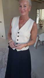 MAY tailored button waistcoat beige