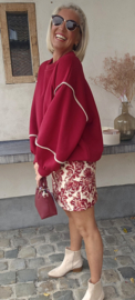 JUNE fleece sweatshirt burgundy