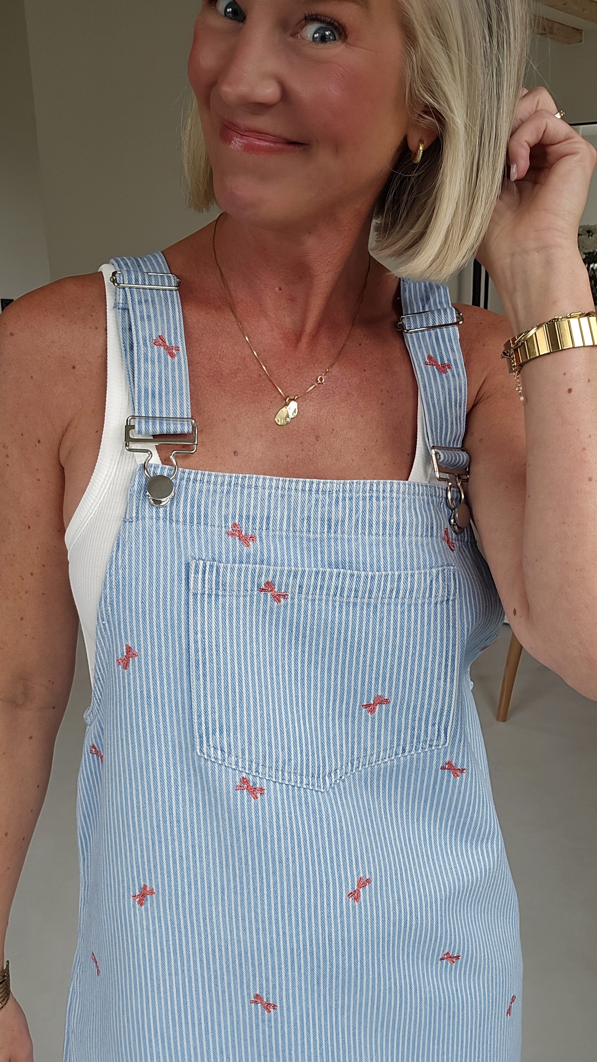 SANNI jeans dungaree dress