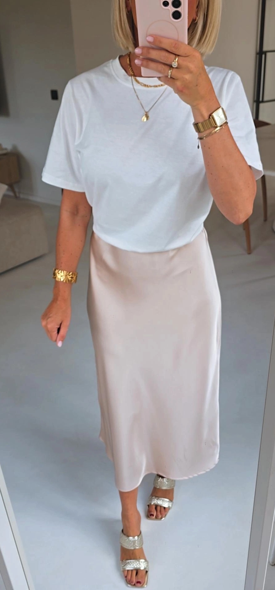 SUUZ maxi T-shirt dress beige