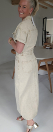 BILLI maxi jeans dress beige