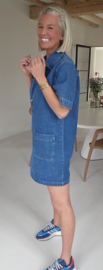 THE PERFECT JEANS dress short-sleeved darker blue