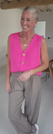 MAURINE sleeveless knit cardigan fuschia