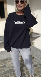 CHILLIN' oversized sweatshirt black