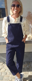 BETTINA cotton dungaree navy