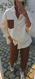 MADISON oversized cotton shirt vanilla