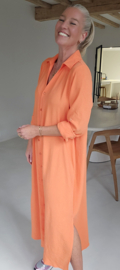 RHEA maxi shirt dress soft orange