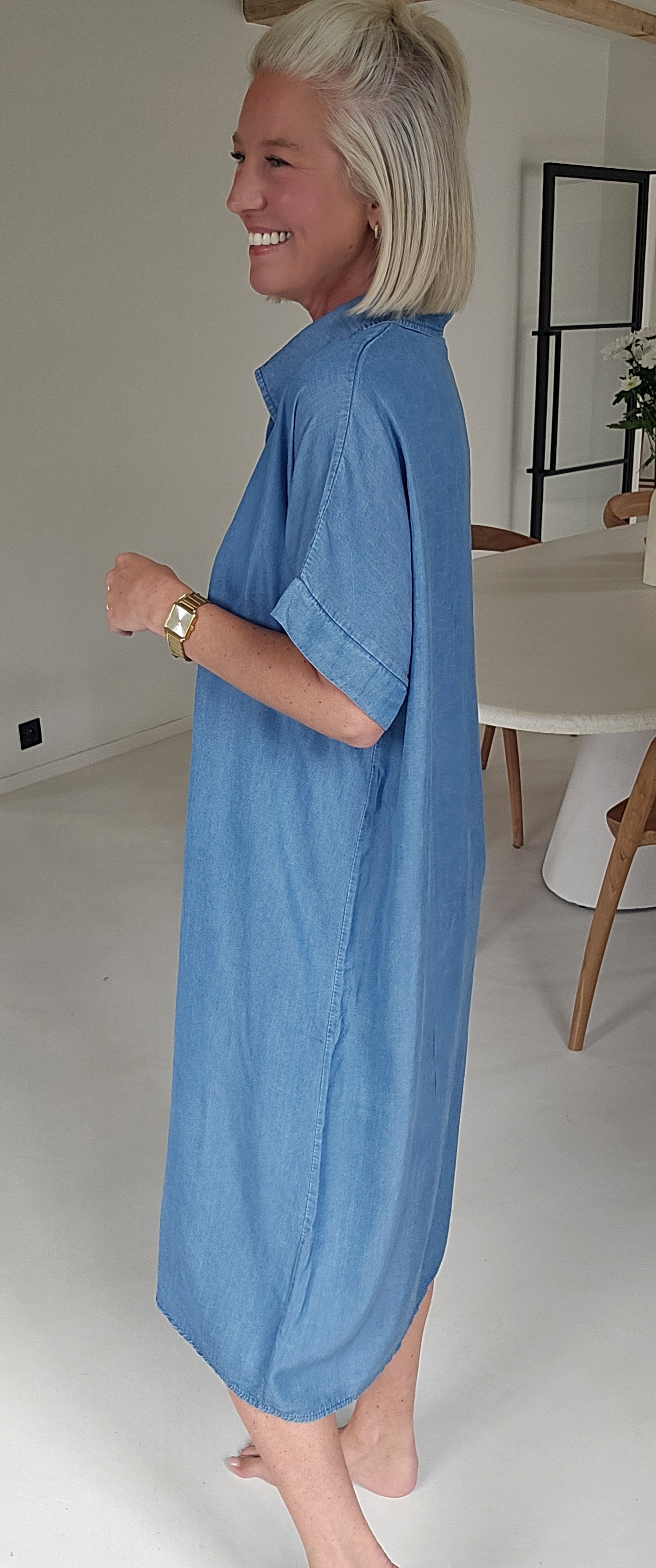 LUNI lyocell shirt dress