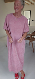 MANDIE soft velvet maxi dress old pink