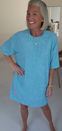 ADELINE midi terry dress turquoise