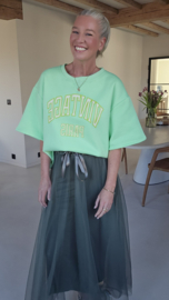 TINI tule skirt khaki