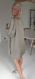 MILENA satin dress taupe