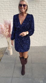 VELVET HANGOVER party dress navy