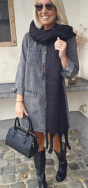 THE PERFECT jeans dress grey