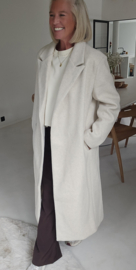 CARA maxi coat mêlee soft beige