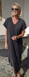 MADLINE T-shirt dress washed black