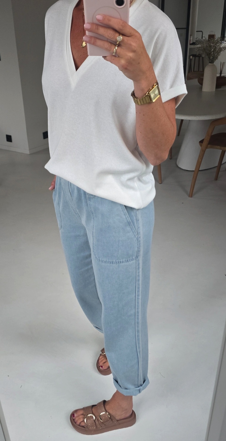 INA viscose tee ecru