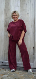 DOMI velours set burgundy