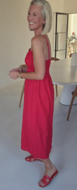 SANDRIN smock dress red
