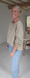 ALEXIS sweatshirt striped beige