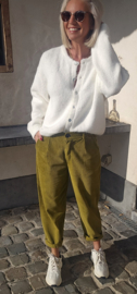 MELODI loose corduroy pants olive