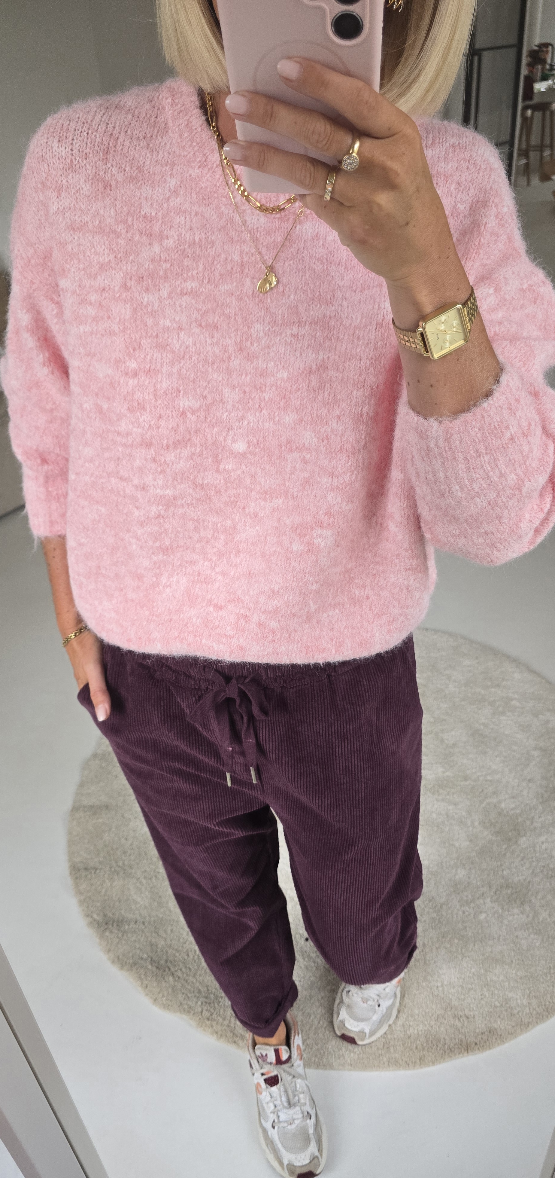 BEZIERS soft knit mêlee pink