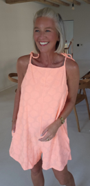 JOLIA sleeveless terry playsuit neon peach