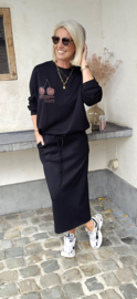 LOVELY sweatshirt skirt black