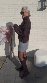 FIRESIDE MOOD chunky cable knit chocolat