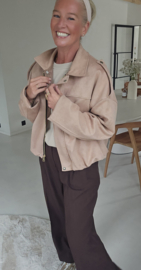 VIVI suede jacket beige