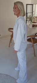 JUNA jogger sweat cardigan grey