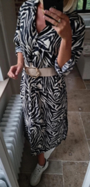 RHEA maxi shirt dress zebra