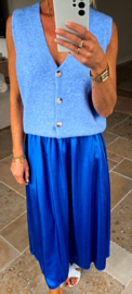 RUBI sleeveless knit cardigan blue
