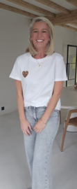 HEART leo T-shirt white