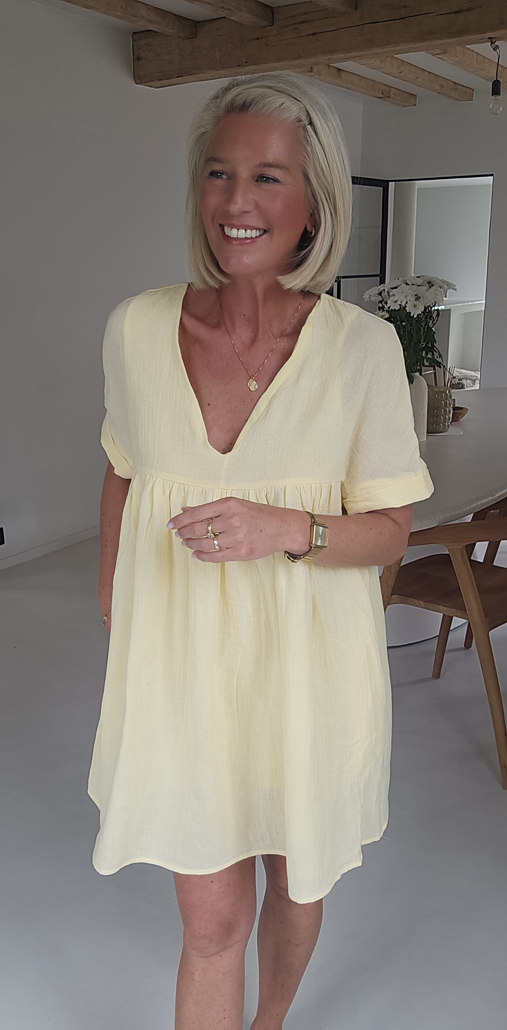 LOTJE tetra playsuit dress soft soft yellow