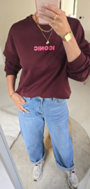 ICONIC sweatshirt burgundy