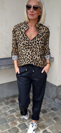 ROMAIN PU drawstring pants black
